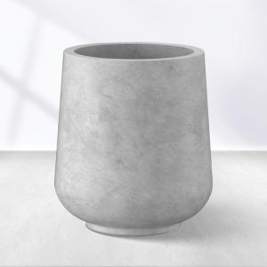 imageKante 153quot Dia Round Concrete Planter Outdoor Indoor Large Plant Pots Containers with Drainage Hole and Rubber Plug for Home Garden Patio Buff ConcreteGray Concrete
