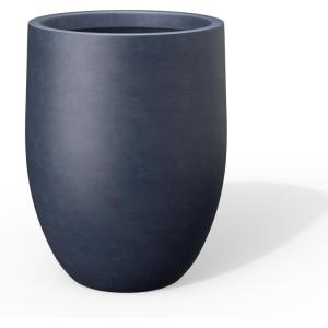 imageKante Tall Concrete Planter 217Inch Height Gray Large Indoor Outdoor Plant Pot with Drainage Hole for Patio Garden Home Modern Decor for Flowers and TreeCharcoal