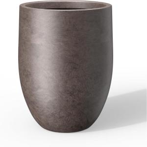 imageKante Tall Concrete Planter 217Inch Height Gray Large Indoor Outdoor Plant Pot with Drainage Hole for Patio Garden Home Modern Decor for Flowers and TreeWeathered Brown