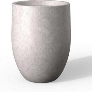 imageKante Tall Concrete Planter 217Inch Height Gray Large Indoor Outdoor Plant Pot with Drainage Hole for Patio Garden Home Modern Decor for Flowers and TreeLight Gray