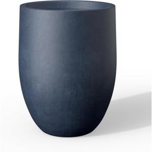 imageKante Tall Concrete Planter 217Inch Height Gray Large Indoor Outdoor Plant Pot with Drainage Hole for Patio Garden Home Modern Decor for Flowers and TreeAntique Blue