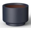 imageKante 201 Inch Tall Concrete Planter Round Pedestal Design Garden Pot for Indoor Outdoor Plants Modern Garden Pot with Drainage Hole Charcoal Finish with Warm Brown InteriorCharcoal