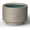 imageKante 201 Inch Tall Concrete Planter Round Pedestal Design Garden Pot for Indoor Outdoor Plants Modern Garden Pot with Drainage Hole Charcoal Finish with Warm Brown InteriorWeathered Concrete
