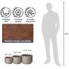 imageKante 201 Inch Tall Concrete Planter Round Pedestal Design Garden Pot for Indoor Outdoor Plants Modern Garden Pot with Drainage Hole Charcoal Finish with Warm Brown InteriorWeathered Concrete