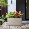 imageKante 232quot L Rectangular Concrete Planter Large Outdoor Indoor Garden Pots with Drainage Hole and Rubber Plug Modern Decor for Home Patio Backyard CharcoalWeathered Concrete