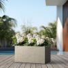 imageKante 232quot L Rectangular Concrete Planter Large Outdoor Indoor Garden Pots with Drainage Hole and Rubber Plug Modern Decor for Home Patio Backyard CharcoalWeathered Concrete