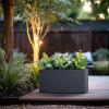 imageKante 232quot L Rectangular Concrete Planter Large Outdoor Indoor Garden Pots with Drainage Hole and Rubber Plug Modern Decor for Home Patio Backyard CharcoalCharcoal