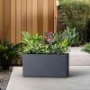 imageKante 232quot L Rectangular Concrete Planter Large Outdoor Indoor Garden Pots with Drainage Hole and Rubber Plug Modern Decor for Home Patio Backyard CharcoalCharcoal