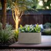 imageKante 232quot L Rectangular Concrete Planter Large Outdoor Indoor Garden Pots with Drainage Hole and Rubber Plug Modern Decor for Home Patio Backyard CharcoalWeathered Concrete