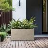 imageKante 232quot L Rectangular Concrete Planter Large Outdoor Indoor Garden Pots with Drainage Hole and Rubber Plug Modern Decor for Home Patio Backyard CharcoalWeathered Concrete