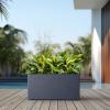 imageKante 232quot L Rectangular Concrete Planter Large Outdoor Indoor Garden Pots with Drainage Hole and Rubber Plug Modern Decor for Home Patio Backyard CharcoalCharcoal