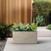 imageKante 232quot L Rectangular Concrete Planter Large Outdoor Indoor Garden Pots with Drainage Hole and Rubber Plug Modern Decor for Home Patio Backyard CharcoalWeathered Concrete