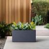 imageKante 232quot L Rectangular Concrete Planter Large Outdoor Indoor Garden Pots with Drainage Hole and Rubber Plug Modern Decor for Home Patio Backyard CharcoalCharcoal