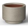 imageKante 201 Inch Tall Concrete Planter Round Pedestal Design Garden Pot for Indoor Outdoor Plants Modern Garden Pot with Drainage Hole Charcoal Finish with Warm Brown InteriorWeathered Concrete