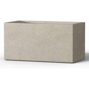 imageKante 232quot L Rectangular Concrete Planter Large Outdoor Indoor Garden Pots with Drainage Hole and Rubber Plug Modern Decor for Home Patio Backyard CharcoalWeathered Concrete