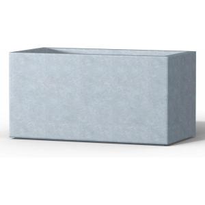 imageKante 232quot L Rectangular Concrete Planter Large Outdoor Indoor Garden Pots with Drainage Hole and Rubber Plug Modern Decor for Home Patio Backyard CharcoalSlate Gray