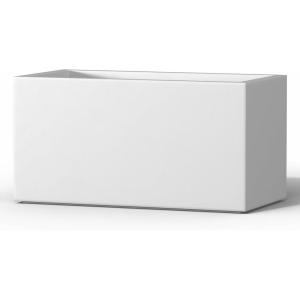 imageKante 232quot L Rectangular Concrete Planter Large Outdoor Indoor Garden Pots with Drainage Hole and Rubber Plug Modern Decor for Home Patio Backyard CharcoalWhite