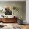 imageKante 173 Inch Dia Cylindrical Planter with Organic Texture Large Round Plant Pot with Drainage Hole Onyx Black Finish with Warm Brown Interior Ideal for Succulent Flowers Trees ShrubsOnyx Black