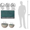 imageKante 173 Inch Dia Cylindrical Planter with Organic Texture Large Round Plant Pot with Drainage Hole Onyx Black Finish with Warm Brown Interior Ideal for Succulent Flowers Trees ShrubsWeathered Concrete