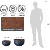 imageKante 177 Inch Dia Concrete Bowl Planter Large Tapered Bottom Plant Pot with Drainage Smooth Weathered Concrete Finish with Warm Brown Interior Ideal for Porch Home Garden PatioCharcoal