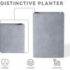 imageKante 185quot157quot126quot H Tall Rectangular Concrete Planters Set of 3 Outdoor Indoor Lightweight Plant Pots with Drainage Hole and Rubber Plug Modern Style for Home Garden Patio Slate GraySlate Gray