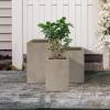imageKante 185quot157quot126quot H Tall Rectangular Concrete Planters Set of 3 Outdoor Indoor Lightweight Plant Pots with Drainage Hole and Rubber Plug Modern Style for Home Garden Patio Slate GrayWeathered Concrete