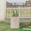 imageKante 185quot157quot126quot H Tall Rectangular Concrete Planters Set of 3 Outdoor Indoor Lightweight Plant Pots with Drainage Hole and Rubber Plug Modern Style for Home Garden Patio Slate GrayWeathered Concrete