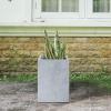 imageKante 185quot157quot126quot H Tall Rectangular Concrete Planters Set of 3 Outdoor Indoor Lightweight Plant Pots with Drainage Hole and Rubber Plug Modern Style for Home Garden Patio Slate GraySlate Gray
