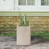 imageKante 185quot157quot126quot H Tall Rectangular Concrete Planters Set of 3 Outdoor Indoor Lightweight Plant Pots with Drainage Hole and Rubber Plug Modern Style for Home Garden Patio Slate GrayWeathered Concrete