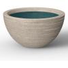 imageKante 173 Inch Dia Cylindrical Planter with Organic Texture Large Round Plant Pot with Drainage Hole Onyx Black Finish with Warm Brown Interior Ideal for Succulent Flowers Trees ShrubsWeathered Concrete