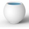 imageKante Round Concrete Flower Pot 193 Inch Dia 14quot Opening Sphere Shape Design Planter with Drainage Hole and Rubber Plug for Outdoor Plants Weathered Concrete Finish with Warm Brown InteriorWhite