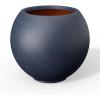 imageKante Round Concrete Flower Pot 193 Inch Dia 14quot Opening Sphere Shape Design Planter with Drainage Hole and Rubber Plug for Outdoor Plants Weathered Concrete Finish with Warm Brown InteriorCharcoal