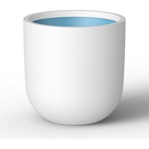imageKante 165quot Round Concrete Planter Large Cylinder Plant Pot with Curved Bottom and Drainage Hole for Indoor and Outdoor Use  Garden or Patio Weathered Concrete Finish with Warm Brown InteriorWhite