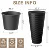 imageKante 18 Inch Tall Planter Set of 2 Round Spiral Textured Flower Pots Decorative Plant Pots for Outdoor Indoor Home Garden Patio BlackBlackspiral