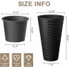 imageKante 18 Inch Tall Planter Set of 2 Round Spiral Textured Flower Pots Decorative Plant Pots for Outdoor Indoor Home Garden Patio BlackBlackspiral