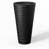 imageKante 18 Inch Tall Planter Set of 2 Round Spiral Textured Flower Pots Decorative Plant Pots for Outdoor Indoor Home Garden Patio BlackBlackspiral