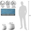 imageKante 125quot Dia Round Concrete Planter Curva Style Garden Pot with Drainage Hole for Indoor ampamp Outdoor Plants Ideal for Tree Flowers Shrubs White Finish with Aqua Blue InteriorWhite