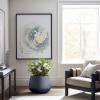 imageKante 125quot Dia Round Concrete Planter Curva Style Garden Pot with Drainage Hole for Indoor ampamp Outdoor Plants Ideal for Tree Flowers Shrubs White Finish with Aqua Blue InteriorCharcoal