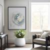 imageKante 125quot Dia Round Concrete Planter Curva Style Garden Pot with Drainage Hole for Indoor ampamp Outdoor Plants Ideal for Tree Flowers Shrubs White Finish with Aqua Blue InteriorWhite