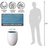 imageKante 165 Inch Tall Concrete Planter Large Indoor Outdoor Plant Pot with Drainage Smooth White Finish with Aqua Blue Interior Ideal for Porch Home Garden PatioWhite