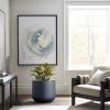 imageKante Round Concrete Planter 138 Inch Dia ClassicStyle Large Pot with Drainage White Finish with Aqua Blue Interior for Indoor ampamp Outdoor Plants Home Patio and GardenCharcoal