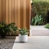 imageKante Round Concrete Planter 9 Inch Dia ClassicStyle Large Pot with Drainage White Finish with Aqua Blue Interior for Indoor ampamp Outdoor Plants Home Patio and GardenWhite