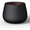 imageKante 125quot Dia Round Concrete Planter Curva Style Garden Pot with Drainage Hole for Indoor ampamp Outdoor Plants Ideal for Tree Flowers Shrubs White Finish with Aqua Blue InteriorBlack