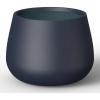imageKante 125quot Dia Round Concrete Planter Curva Style Garden Pot with Drainage Hole for Indoor ampamp Outdoor Plants Ideal for Tree Flowers Shrubs White Finish with Aqua Blue InteriorCharcoal