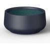 imageKante 142quot Dia Round Curvy Concrete Planter Large Plant Pots with Drainage Hole for Indoor Outdoor Plants Flower Pot for Home Garden Patio Porch White Finish with Aqua Blue InteriorCharcoal