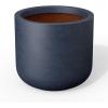 imageKante Round Concrete Planter 138 Inch Dia ClassicStyle Large Pot with Drainage White Finish with Aqua Blue Interior for Indoor ampamp Outdoor Plants Home Patio and GardenCharcoal