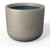 imageKante Round Concrete Planter 9 Inch Dia ClassicStyle Large Pot with Drainage White Finish with Aqua Blue Interior for Indoor ampamp Outdoor Plants Home Patio and GardenWeathered Concrete