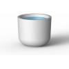 imageKante Round Concrete Planter 9 Inch Dia ClassicStyle Large Pot with Drainage White Finish with Aqua Blue Interior for Indoor ampamp Outdoor Plants Home Patio and GardenWhite