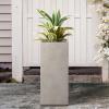 imageKante 236quot H Tall Rectangular Concrete Planter Modern Square Diameter Plant Pot with Drainage Hole and Rubber Plug for Indoor Outdoor Home Patio Garden CharcoalWeathered Concrete
