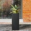 imageKante 236quot H Tall Rectangular Concrete Planter Modern Square Diameter Plant Pot with Drainage Hole and Rubber Plug for Indoor Outdoor Home Patio Garden CharcoalBlack